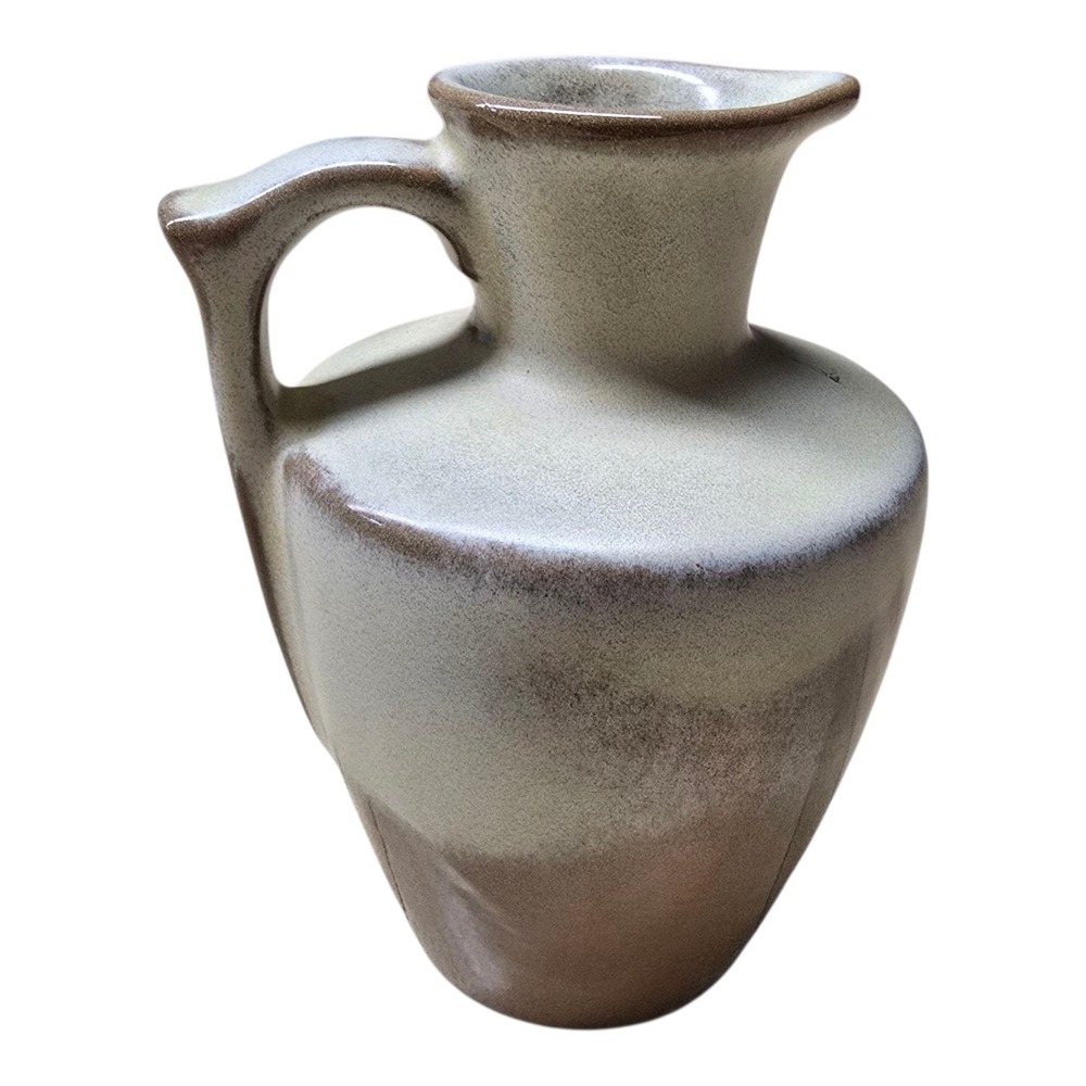 Vintage Frankoma Art Pottery Small Pitcher MCM Glazed Brown Gold‎